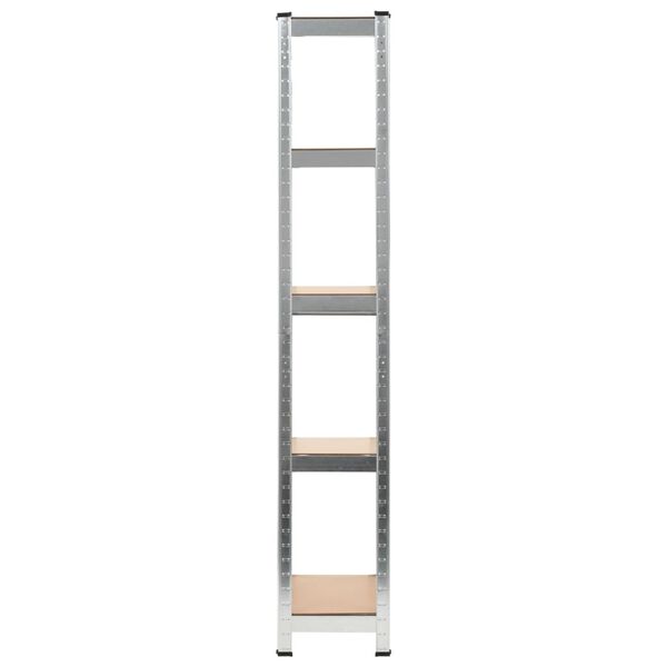 vidaXL 収納棚 シルバー 75x30x172cm スチール＆MDF製