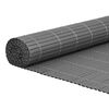 vidaXL ガーデンフェンス 両面式 グレー 1.8x5m PVC製