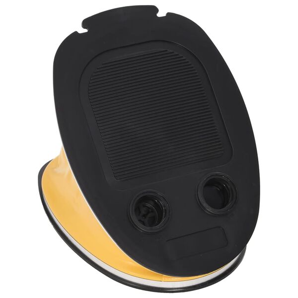 vidaXL フットポンプ 26x18cm PP＆PE製 グレー＆イエロー