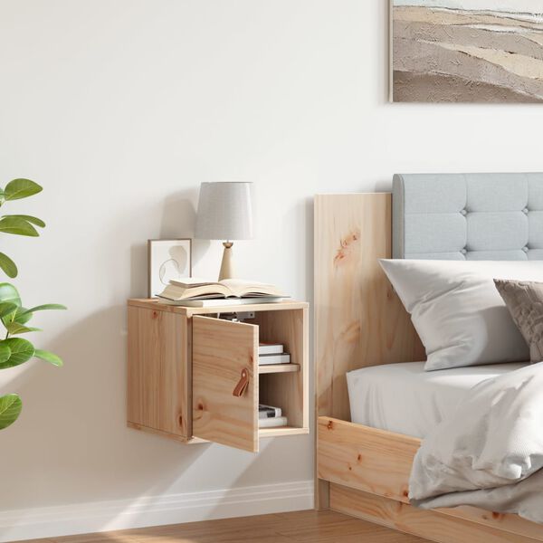 vidaXL ウォールキャビネット 31.5x30x30 cm 無垢材 パイン材