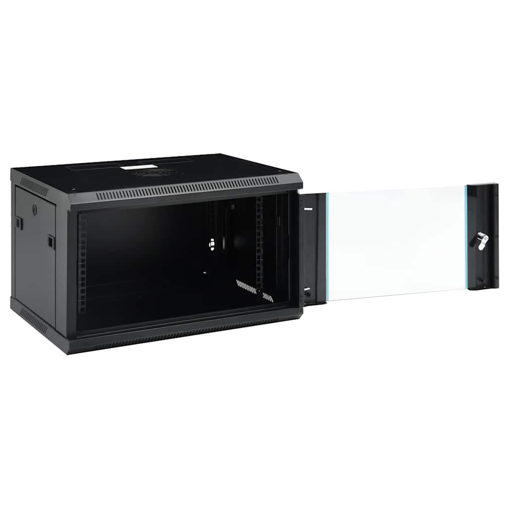 【特価商品】vidaXL 6Uネットワークラック 壁掛け 600x450x350 vidaXL 6U壁かけネットワークキャビネット 19インチ IP20 600x450x350