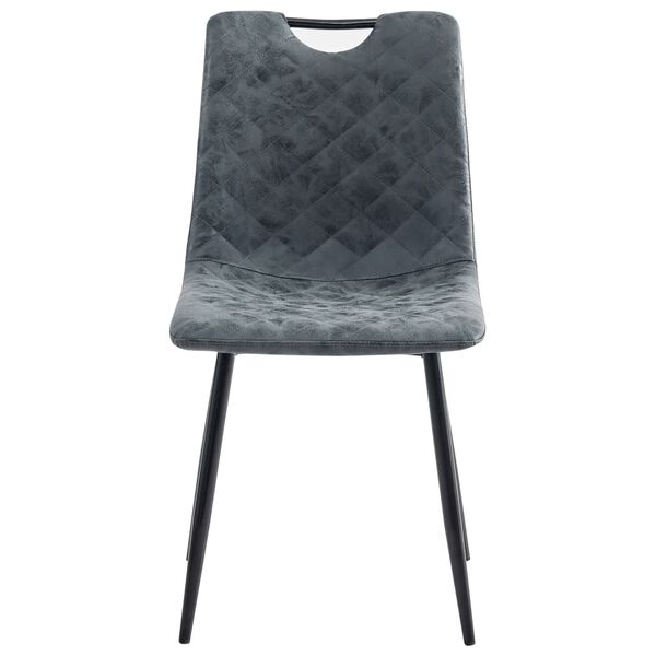 vidaXL ダイニングチェア 4点 合成皮革 ブラック