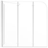 vidaXL 浴室パネル 120x69x130cm 強化ガラス 透明