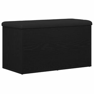 vidaXL 収納ベンチ ブラックオーク 82 x 42 x 45 cm エンジニアードウッド