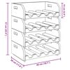 vidaXL ワインラック 4点 ボトル16本用 マホガニー無垢材