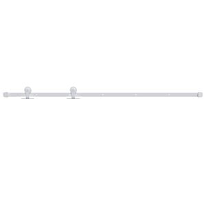 vidaXL スライドドア用金具キット 200cm スチール製 ホワイト