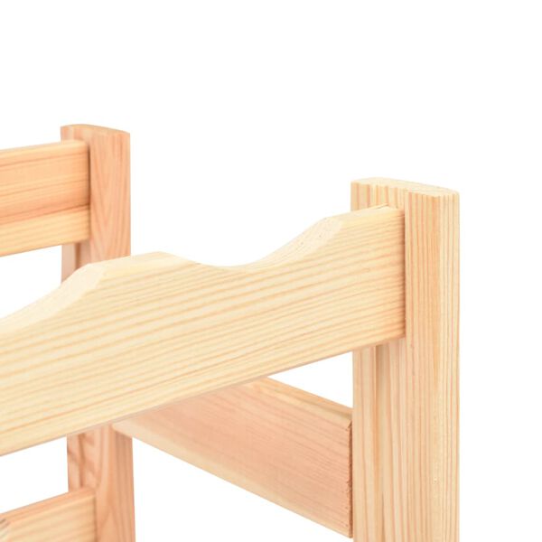 vidaXL ワインラック ボトル56本 無垢のパインウッド