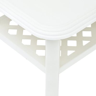 vidaXL コーヒーテーブル 90x60x46cm プラスチック製 ホワイト