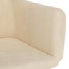 vidaXL ダイニングチェア 2点 クリーム ベルベット製