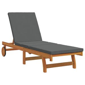 vidaXL サンラウンジャー ブラウン 199 x 63 x 85 cm ソリッドアカシアウッド
