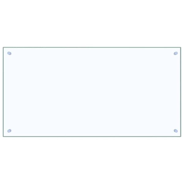 vidaXL キッチンスプラッシュバック 2 pcs トランスペアレント 100 x 50 cm 強化ガラス