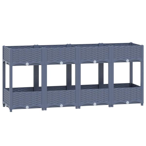 vidaXL レイズドベッド 160x40x71cm ポリプロピレン製