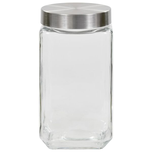 vidaXL 保存瓶 シルバーふた付き 6点 2100ml