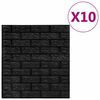 vidaXL 3D ウォールペーパー レンガ 自己粘着 10点 ブラック