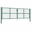 vidaXL メッシュガーデンゲート スチール 400x125 cm グリーン