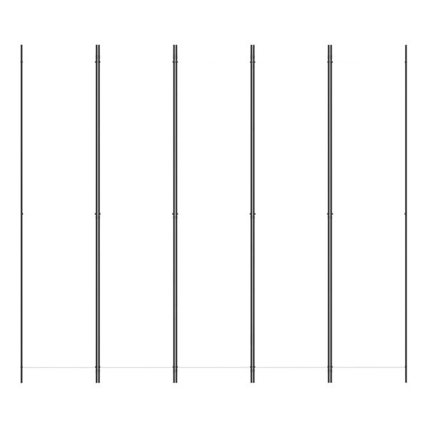 vidaXL 5パネルルームディバイダー ホワイト 250x220 cm ファブリック