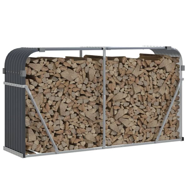 vidaXL 薪ホルダー アントラシート 180x45x100cm 亜鉛メッキ鋼