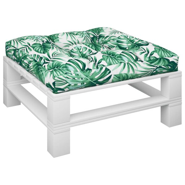 vidaXL パレットクッション リーフ柄 80x80x12 cm フォードファブリック