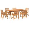vidaXL ガーデンダイニング7点セット アカシア無垢材
