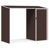 vidaXL ガーデン薪小屋 ブラウン 245x98x159cm 亜鉛メッキ鋼製