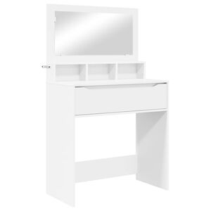 vidaXL ベッドルームドレッシングテーブル ホワイト 80 x 39.6 x 135 cm エンジニアードウッド