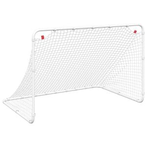 vidaXL サッカーゴール ホワイト 122x81x81 cm スチール製