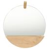 vidaXL ウォールミラー パイン無垢材 35cm