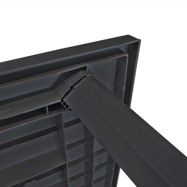 vidaXL ガーデンテーブル アントラシート 126x76x72cm プラスチック製