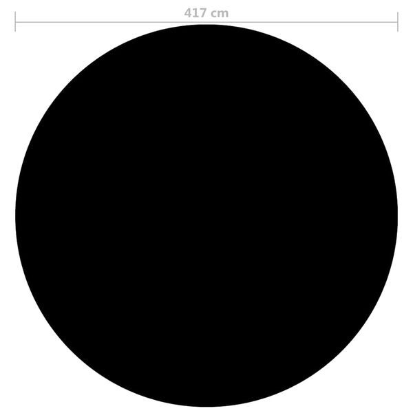 vidaXL プールカバー ブラック 417cm PE製