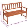 vidaXL ガーデンベンチ クッション付き 120cm アカシア無垢材