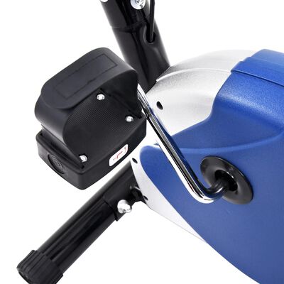 vidaXL エクササイズバイク 抵抗ベルト付き ブルー