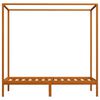 vidaXL ベッドフレーム キャノピー付き ハニーブラウン パイン無垢材 100x200cm
