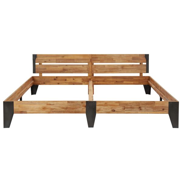 vidaXL ベッドフレーム アカシア無垢材 つや消し仕上げ 180x200cm