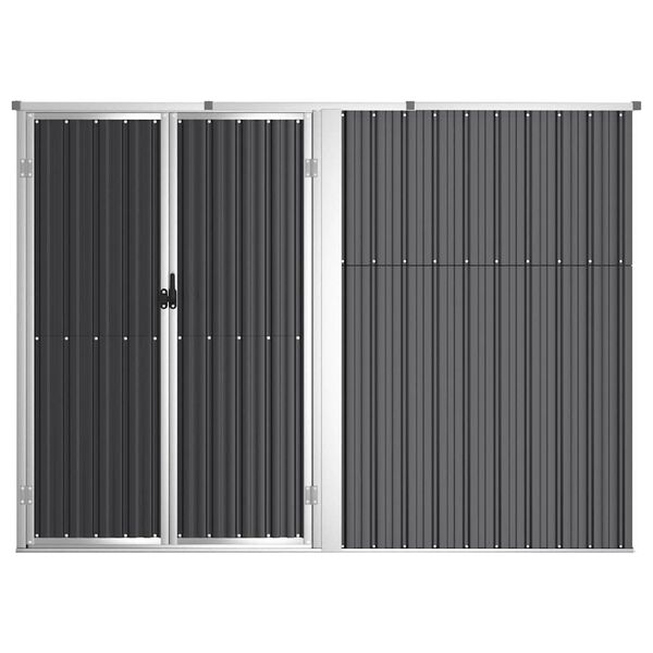 vidaXL 園芸用具 物置 225x89x161 cm 亜鉛メッキ鋼製 アントラシート