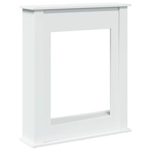 vidaXL 暖炉サラウンド ホワイト 75x20x87.5 cm エンジニアードウッド