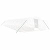 vidaXL スチールフレーム温室 ホワイト 80 m&sup2; 16x5x2.3 m