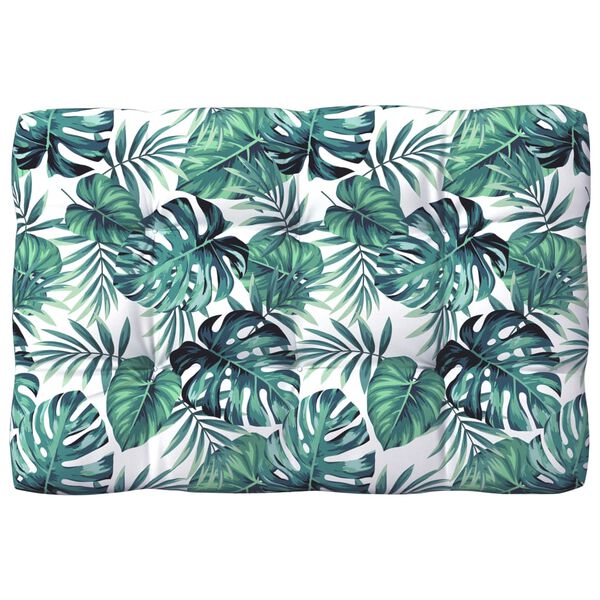 vidaXL パレットソファクッション 7点 リーフ柄