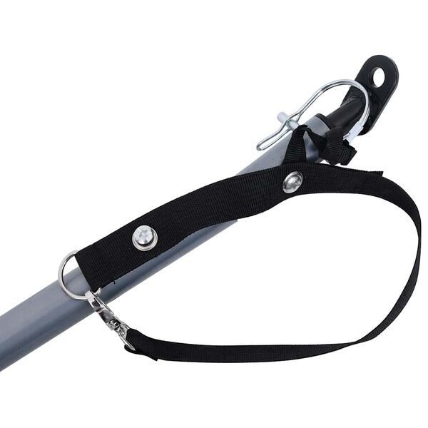 vidaXL 自転車用トレーラー グレー＆オレンジ 65kg