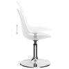 vidaXL 回転ダイニングチェア 2点 合成皮革製 ホワイト