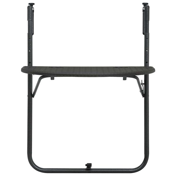 vidaXL ハンギングバルコニーテーブル ブラウン 60x64x83.5cm プラスチック 籐風