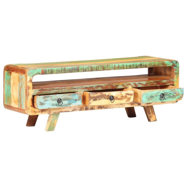 vidaXL TVキャビネット 117x30x41cm 無垢の再生木材