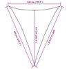 vidaXL サンシェードセイル 160g/m&sup2; ホワイト 5x6x6m 高密度ポリエチレン