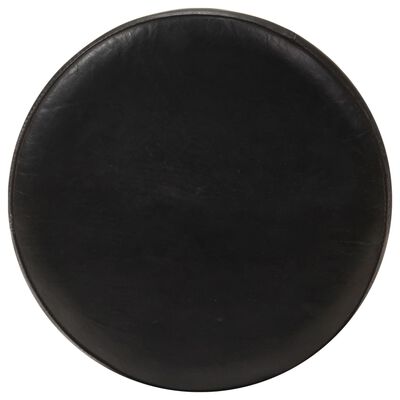 vidaXL 321876 vidaXL Bar Stools 2 pcs Black Real Leather