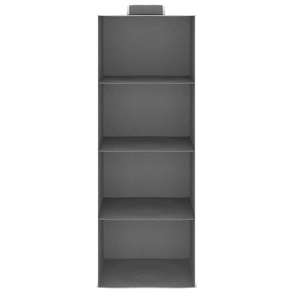 vidaXL クローゼット用 ハンギングオーガナイザー 2点 棚4点付き 布製