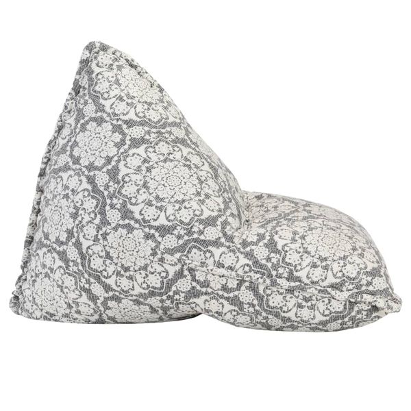 vidaXL ビーズクッション ソファ ライトグレー 布製 パッチワーク