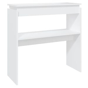 vidaXL コンソールテーブル ホワイト 80x30x80 cm エンジニアードウッド