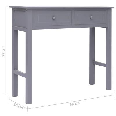 vidaXL コンソールテーブル 90x30x77cm 木製 グレー