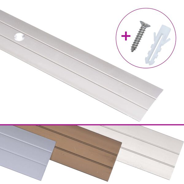 vidaXL フローリング見切り 5点 アルミ 134cm ゴールド