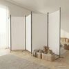 vidaXL 5パネルルームディバイダー ホワイト 433x180 cm ファブリック