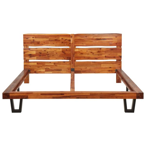 vidaXL ベッドフレーム 天然木の形状 (ライブエッジ) アカシア無垢材 160cm